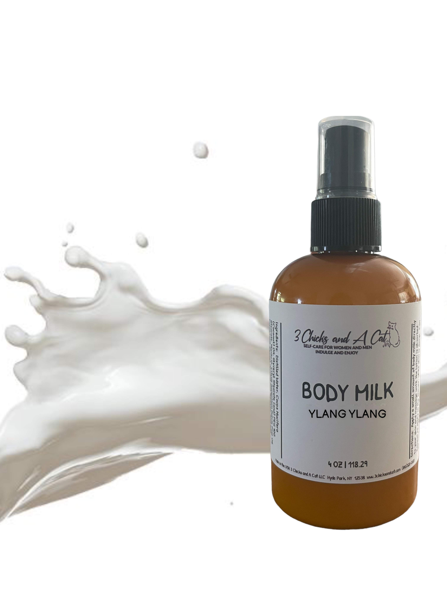 Body Milk 3 Chicks and A Cat