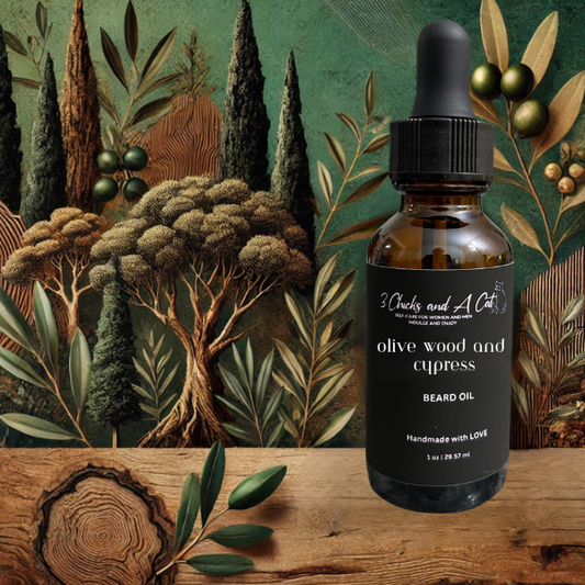 Olive Wood and Cypress Beard Oil