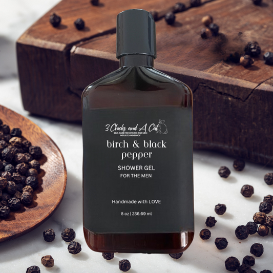 Birch & Black Pepper Shower Gel w/Activated Charcoal