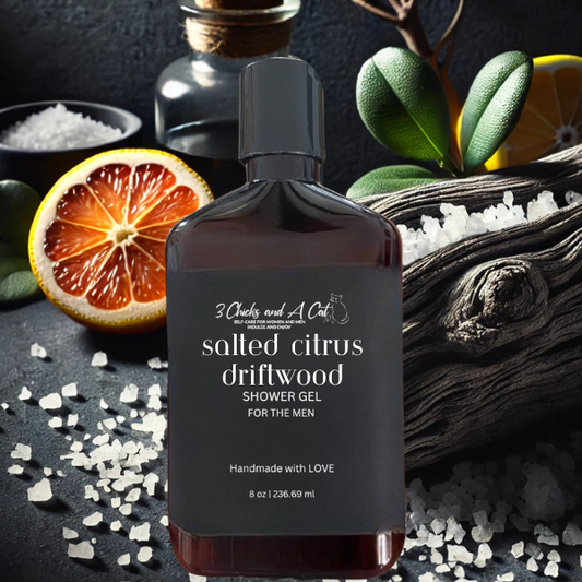 Salted Citrus Driftwood Shower Gel w/Activated Charcoal